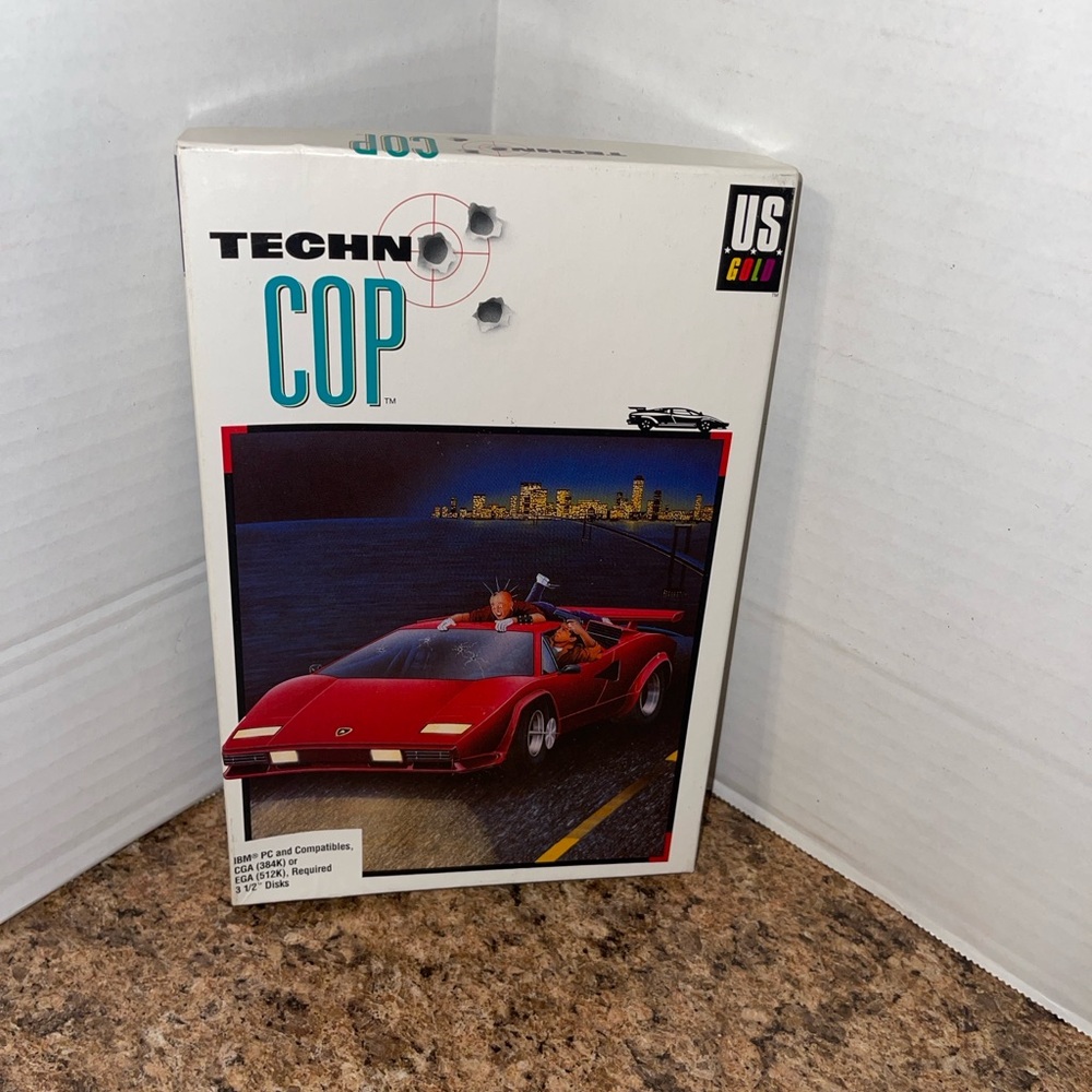 Techno Cop (1988) by U.S. Gold for IBM PC and Compatibles 3.5” Disk Complete
